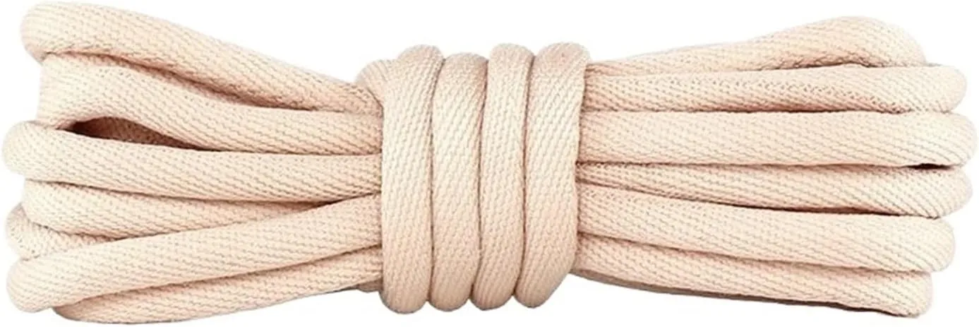 1Pair Cotton Shoelaces Round Rainbow Solid Boot Shoe Laces Coconut Sneakers Casual Shoes Lace FA1 Strings