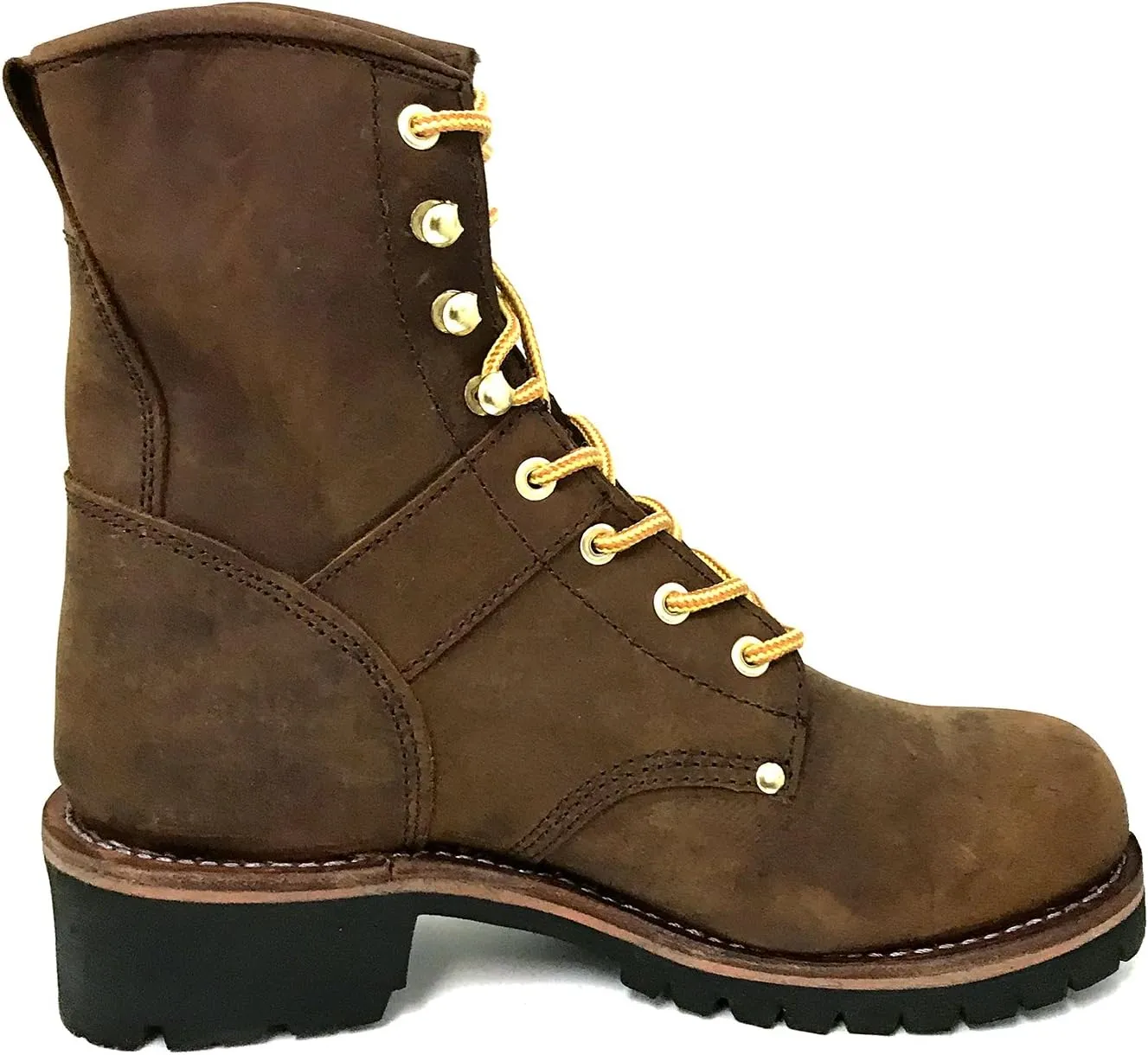 A1008S Men's Logger Boots 10" Full Grain Leather Oil Resistant Work Boots Black/Brown