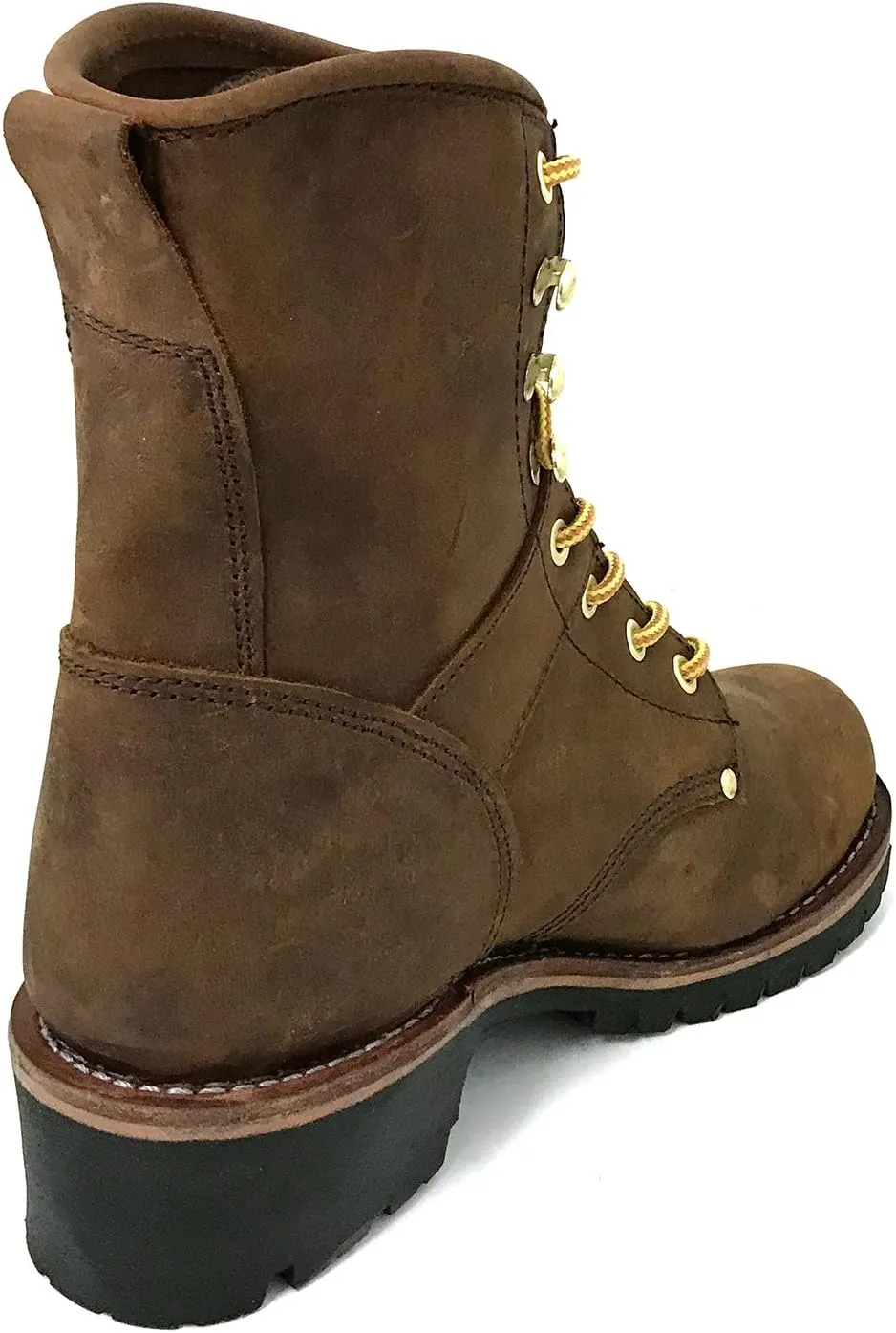 A1008S Men's Logger Boots 10" Full Grain Leather Oil Resistant Work Boots Black/Brown