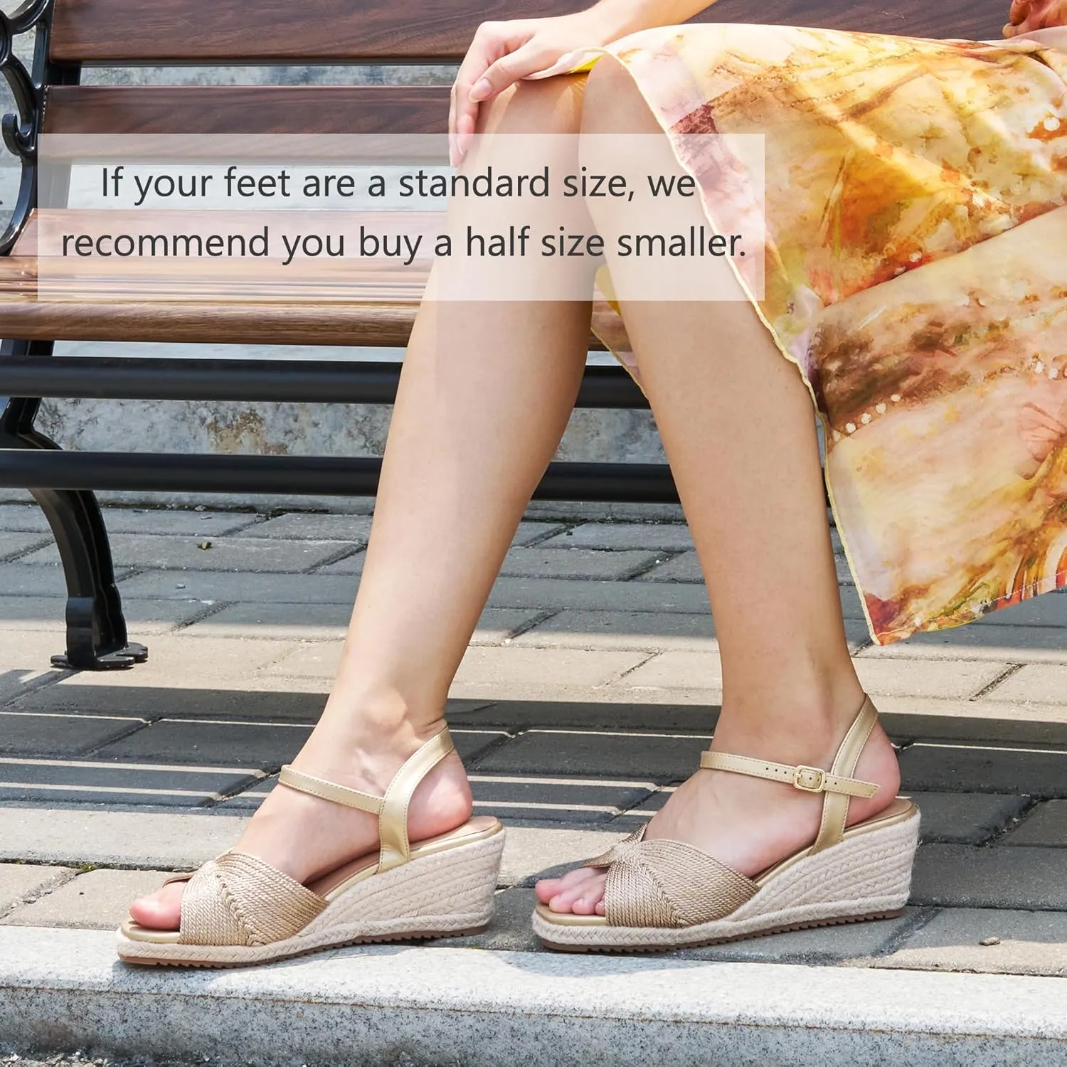 Ablanczoom Wedge Sandals for Women Espadrilles: Dressy Platform Open Toe Ankle Strap Summer Wedges Heels for Casual Vacation Travel Work