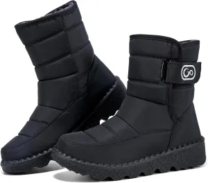 Ablanczoom Womens Winter Snow Boots With Warm Fur Lining Comfortable Booties Non Slip Waterproof Outdoor Shoes