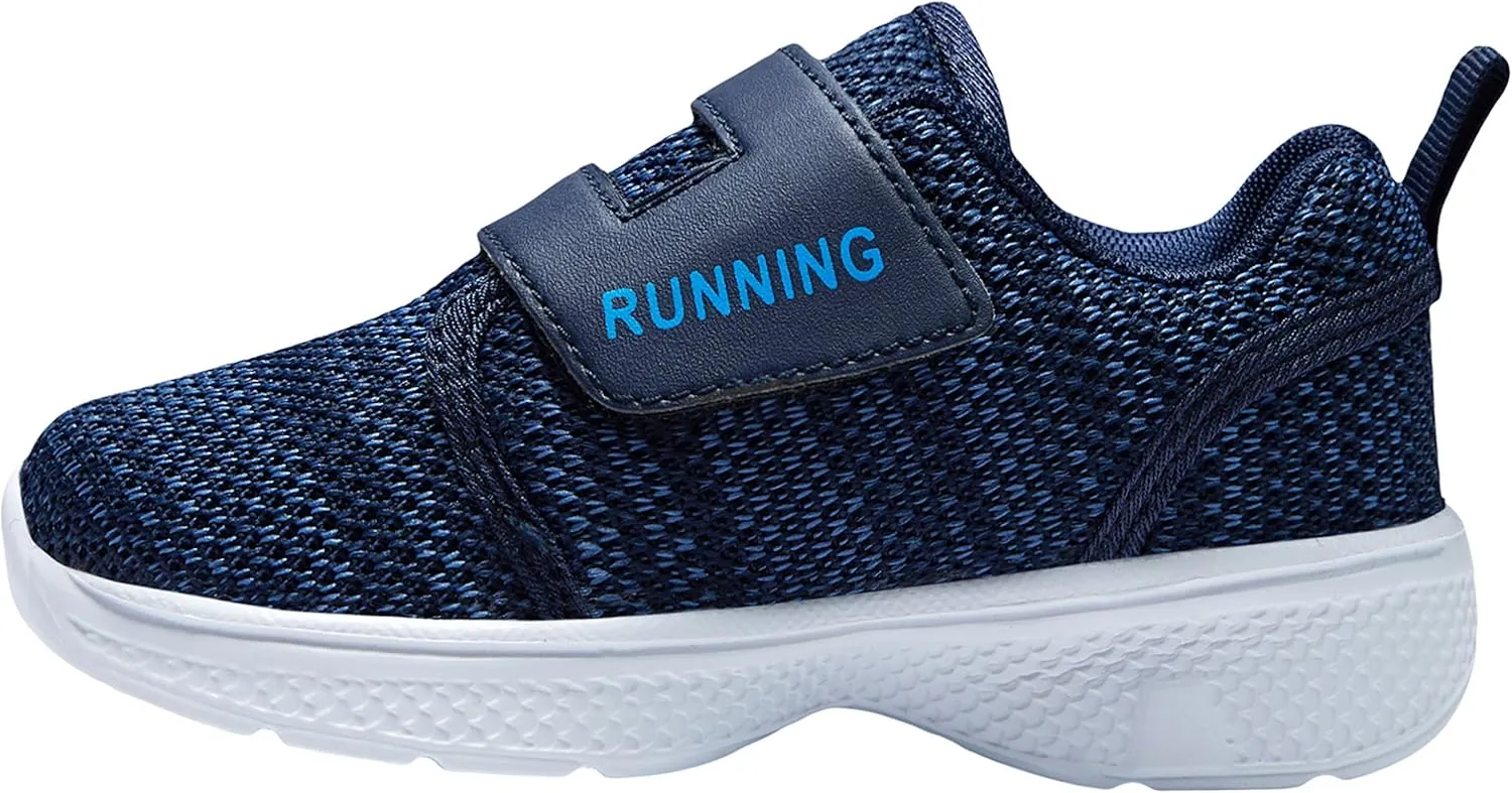 adituo Toddler/Little Kid Boys Girls Lightweight Breathable Sneakers Strap Athletic Runing Walking Sports Shoes