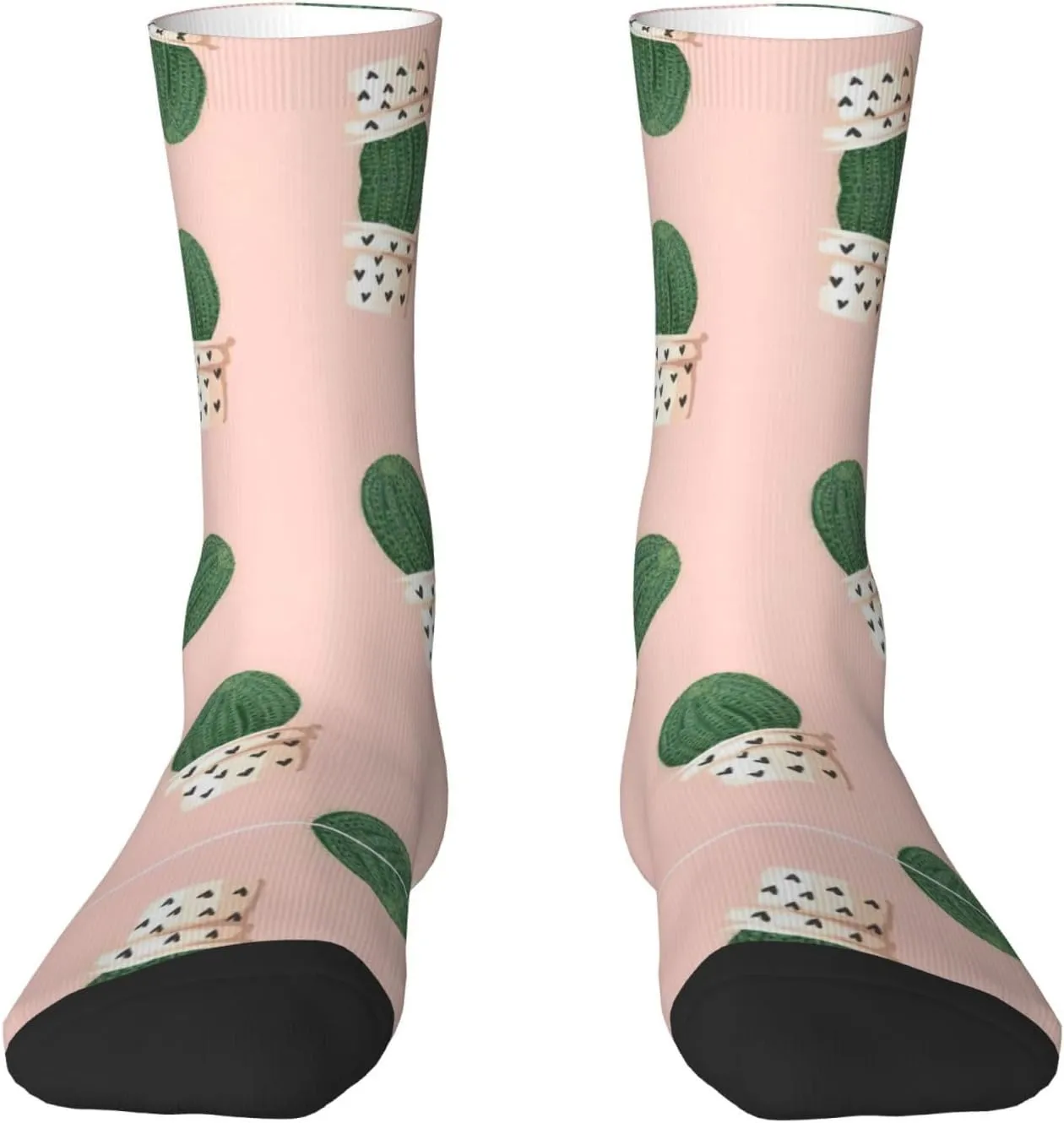 Adult Socks, Cactus Print Winter Warm Wool Socks for Women, Soft Cozy Socks, Knit Boots Socks for Men