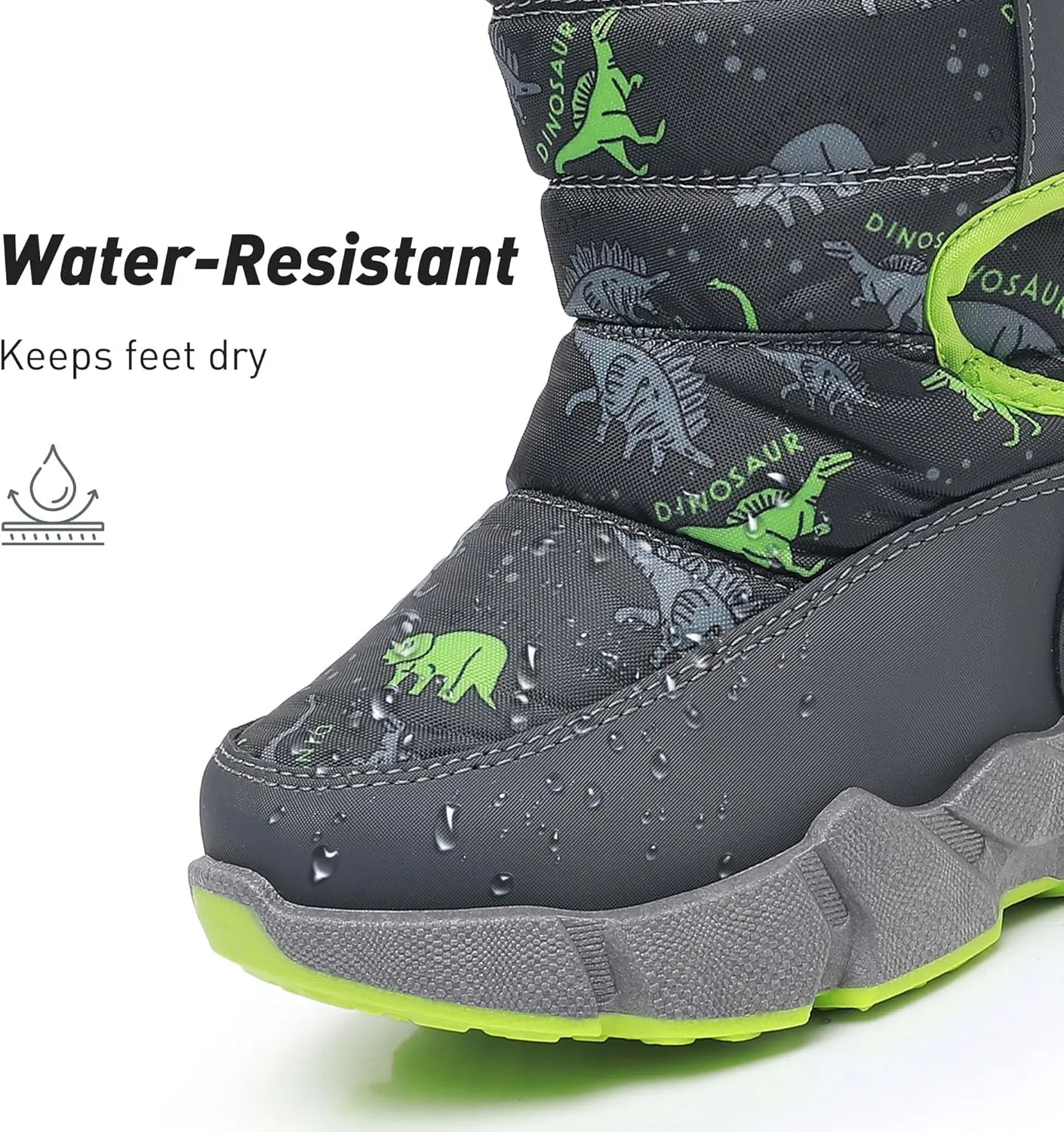 Ahannie Kids Toddler Snow Boots Boys Girls Winter Boots Insulated Warm Outdoor Shoes(Toddler/Little Kid)