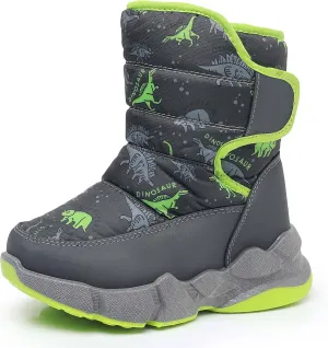 Ahannie Kids Toddler Snow Boots Boys Girls Winter Boots Insulated Warm Outdoor Shoes(Toddler/Little Kid)