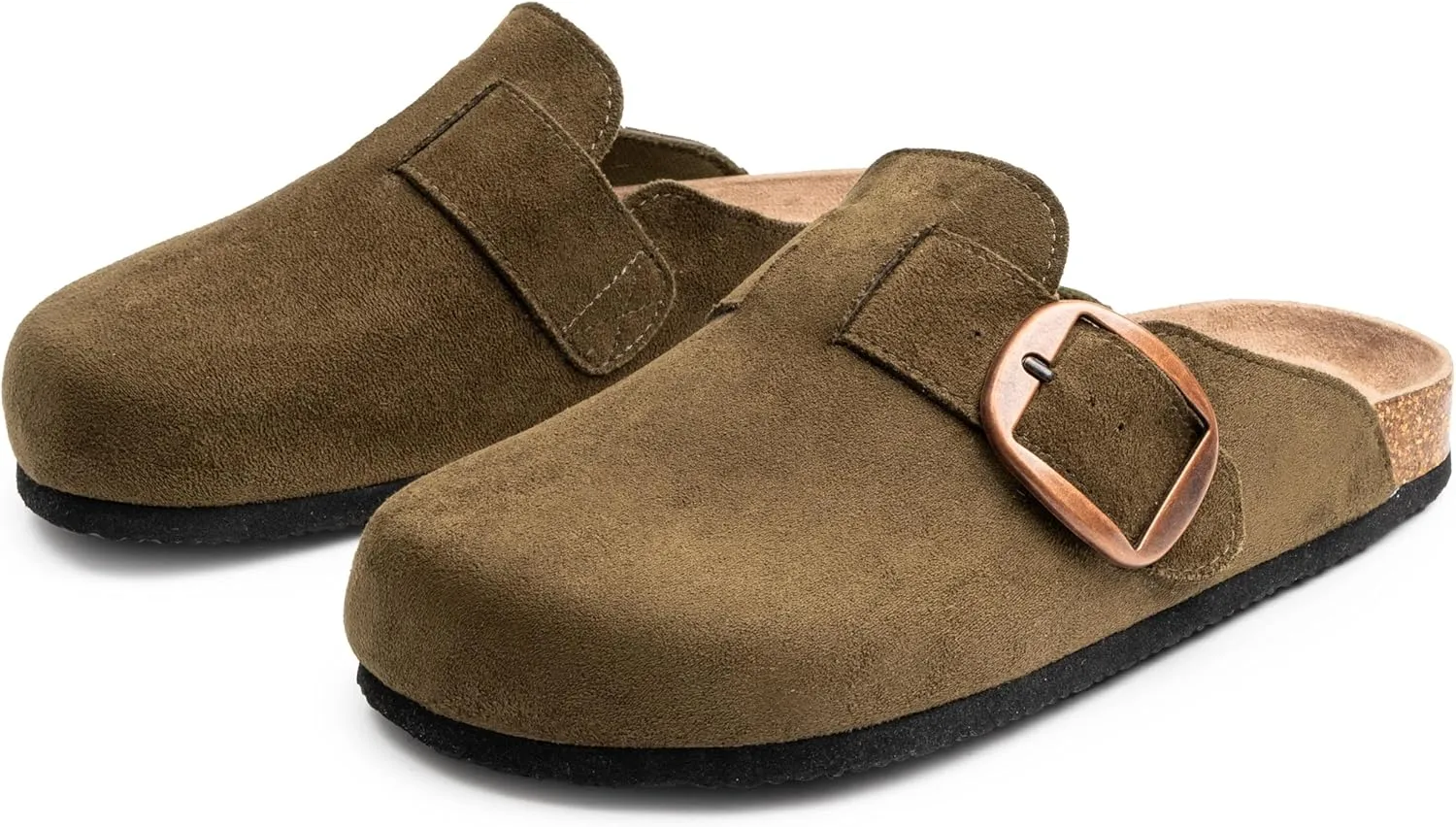 Alpine Swiss Edith Womens Clogs Cork Footbed Slippers Mules Slip On Potato Shoes