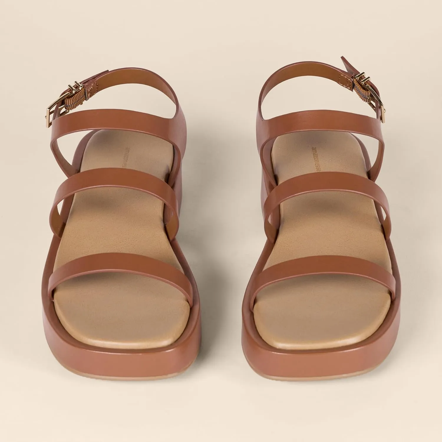 Amazon Essentials Women's Strappy Flatform Sandals