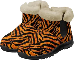 Ankle Booties for Women Anti Slip Snow Boots Fuzzy Fleece House Bootie Comfy Warm Winter Shoes