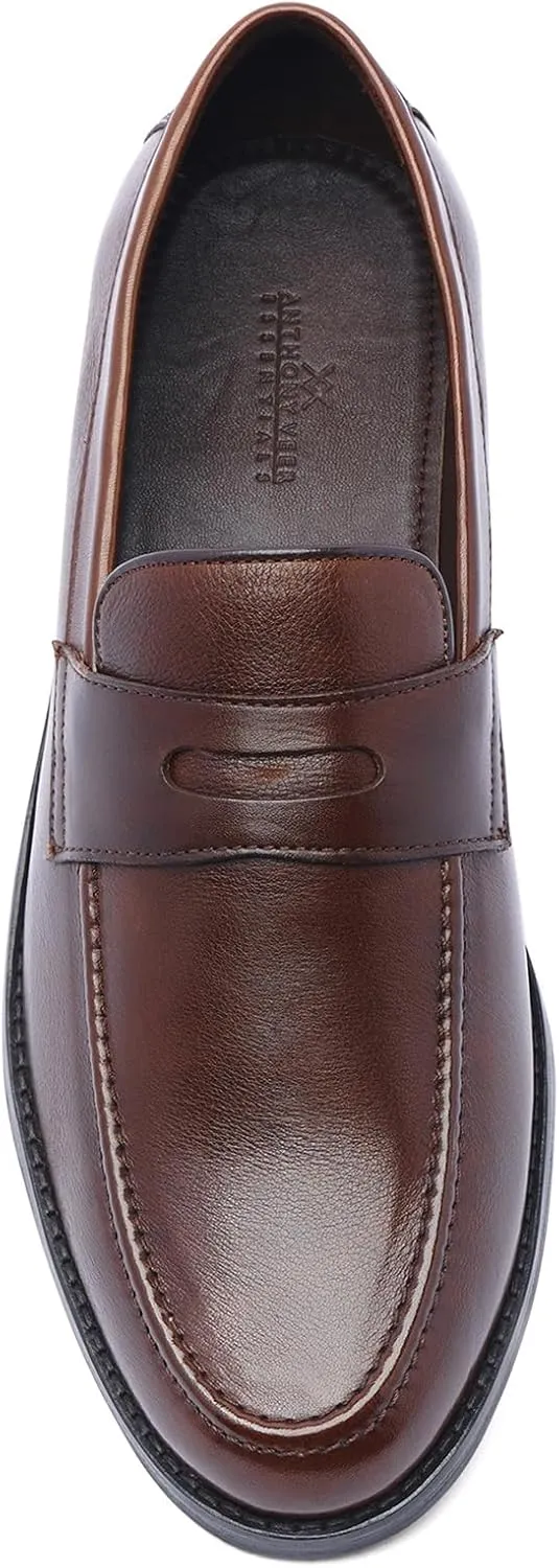 Anthony Veer Sherman Penny Loafers for Men | Blake Stitch Construction | Ortholite® Cushioned Footbed
