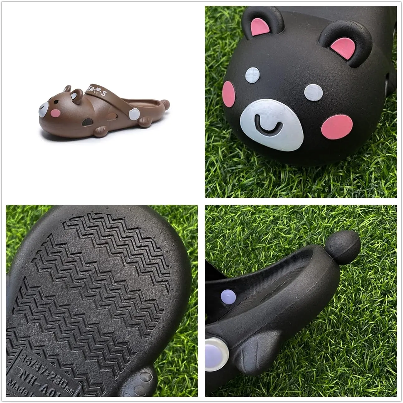 Aoakva Kawaii Slippers Kawaii Clogs Mules for Girls Women Cute Bunny Summer Shower Slippers Non-Slip Beach Shoes PVC Soft Durable