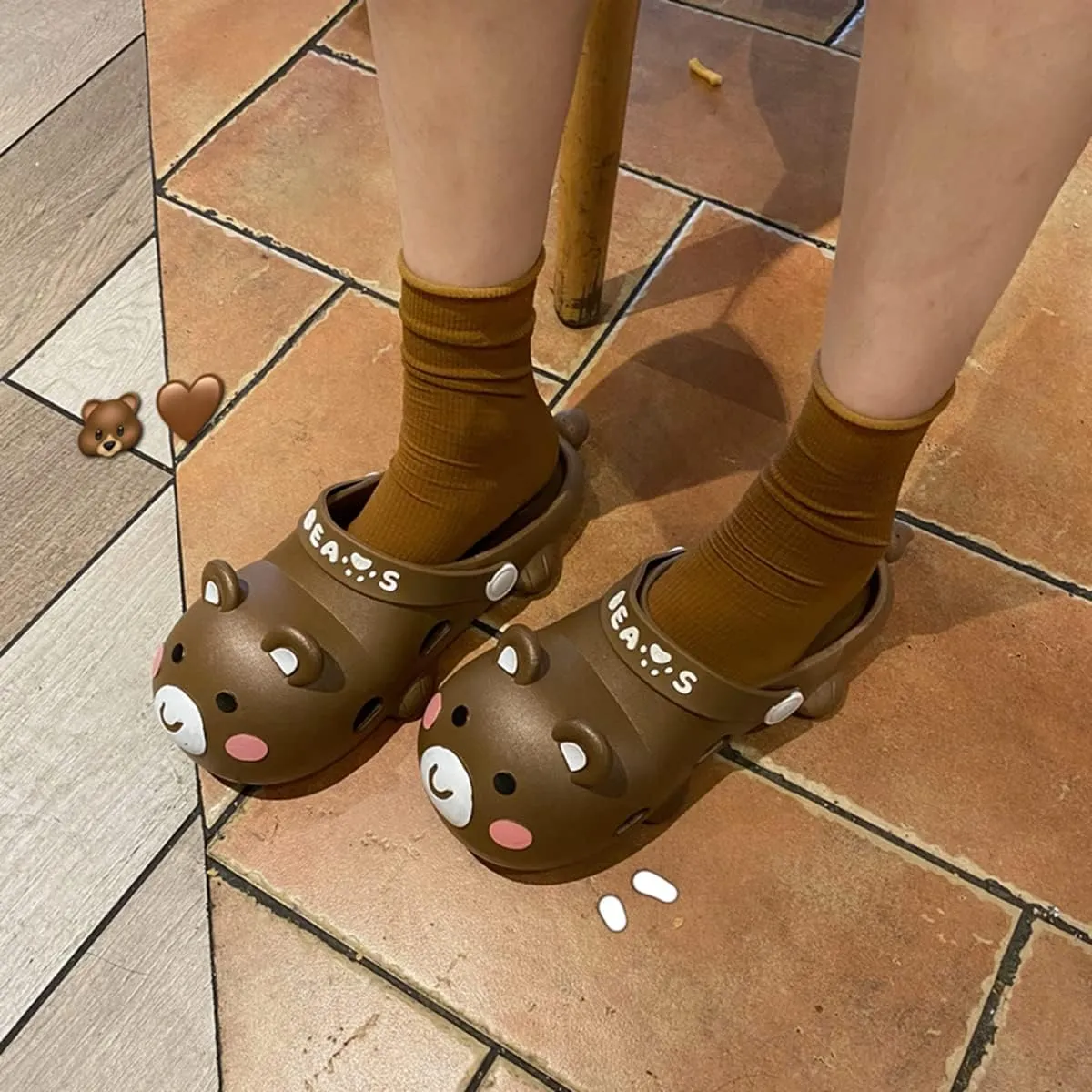 Aoakva Kawaii Slippers Kawaii Clogs Mules for Girls Women Cute Bunny Summer Shower Slippers Non-Slip Beach Shoes PVC Soft Durable