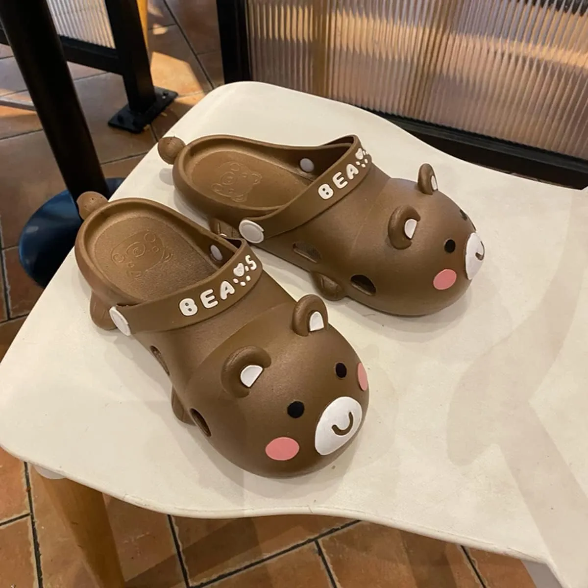 Aoakva Kawaii Slippers Kawaii Clogs Mules for Girls Women Cute Bunny Summer Shower Slippers Non-Slip Beach Shoes PVC Soft Durable