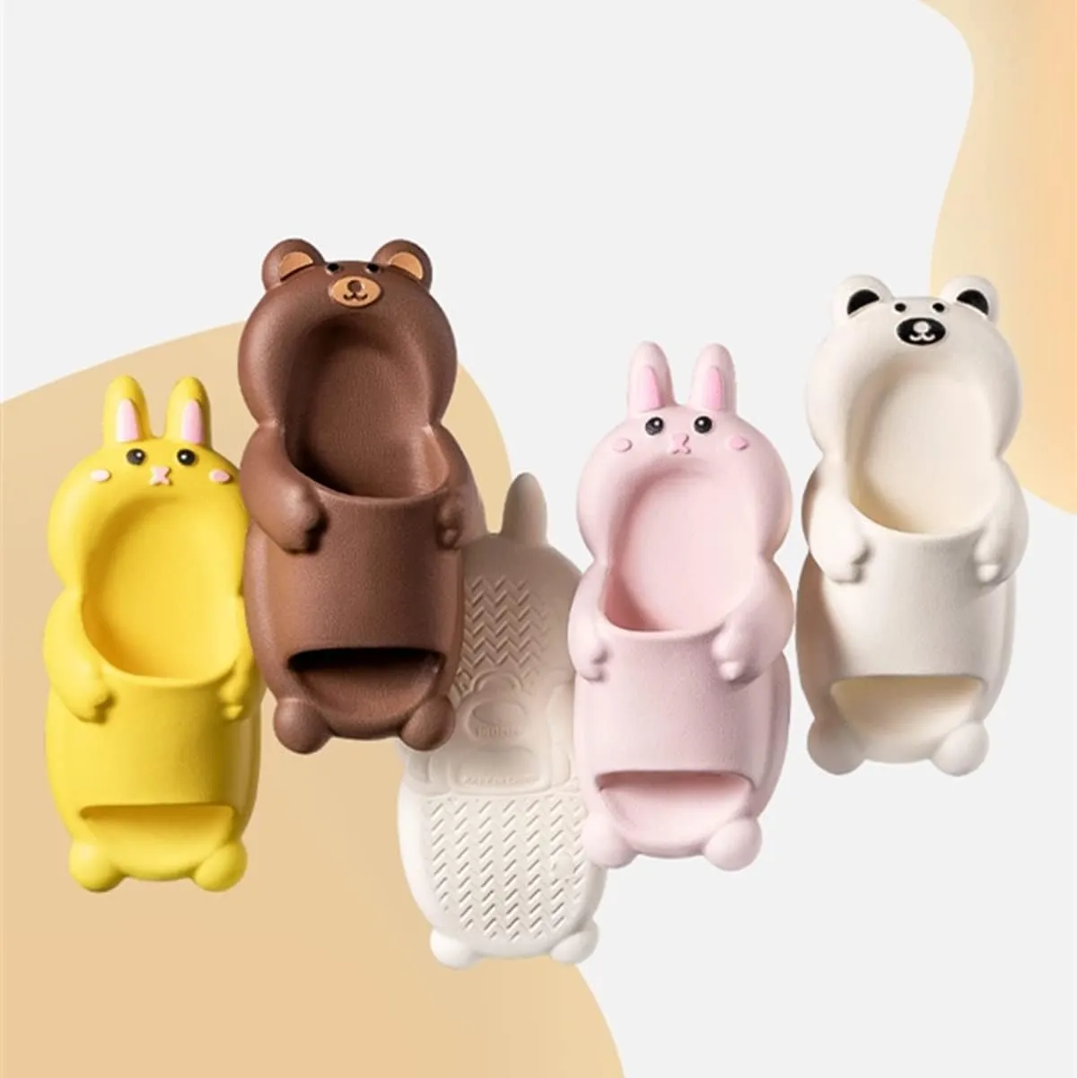 Aoakva Kawaii Slippers Kawaii Clogs Mules for Girls Women Cute Bunny/Bear Summer Shower Slippers Non-Slip Beach Shoes EVA Soft
