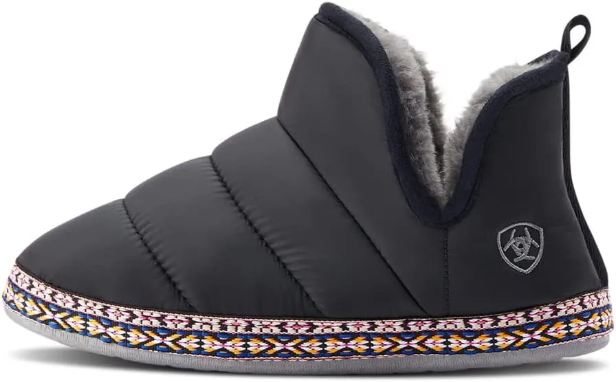 ARIAT Women's Indoor/Outdoor Warm Comfortable Crius Bootie Slippers with Sherpa Lining