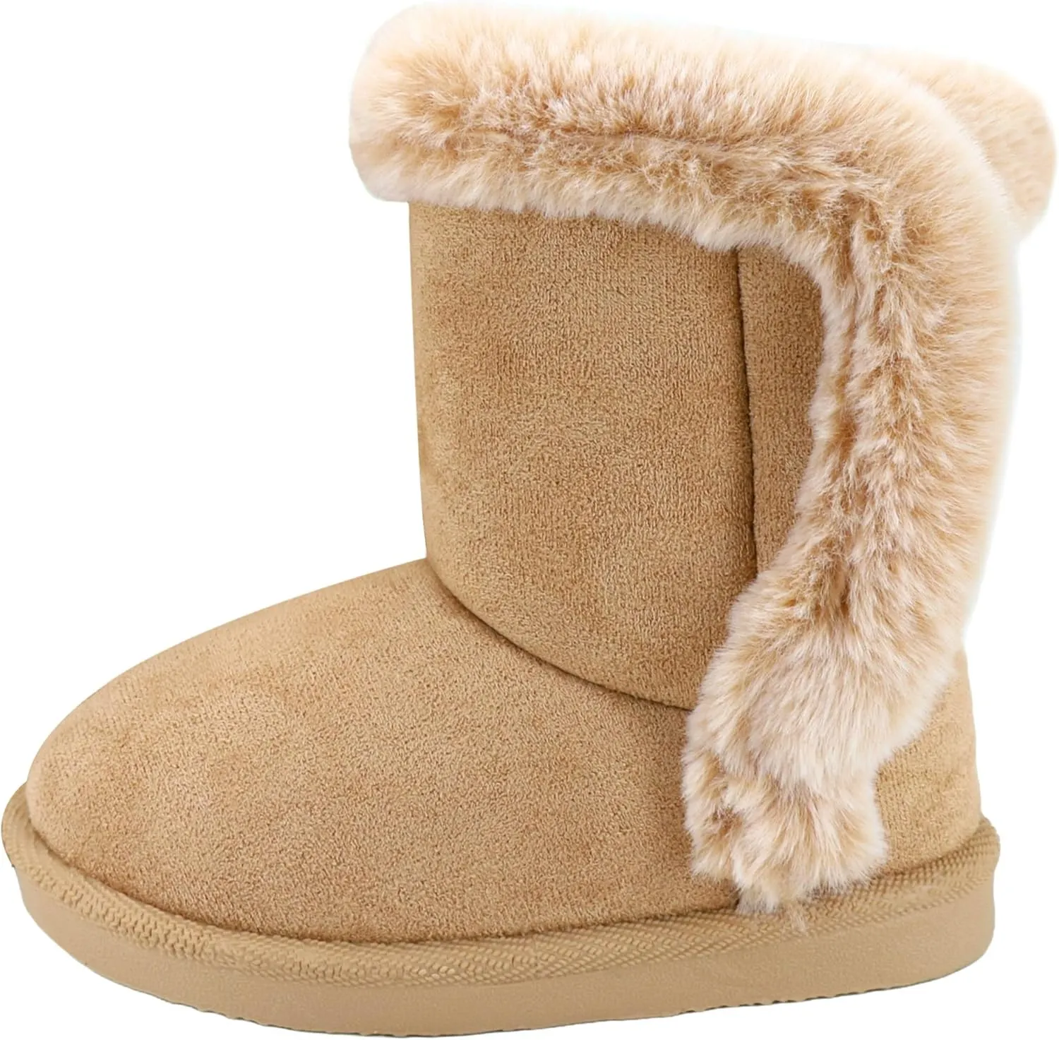 Baby Girls Winter Boots Toddler Kid Fashion Fur Lined Lightweight Warm Snow Boots for Everyday Wear
