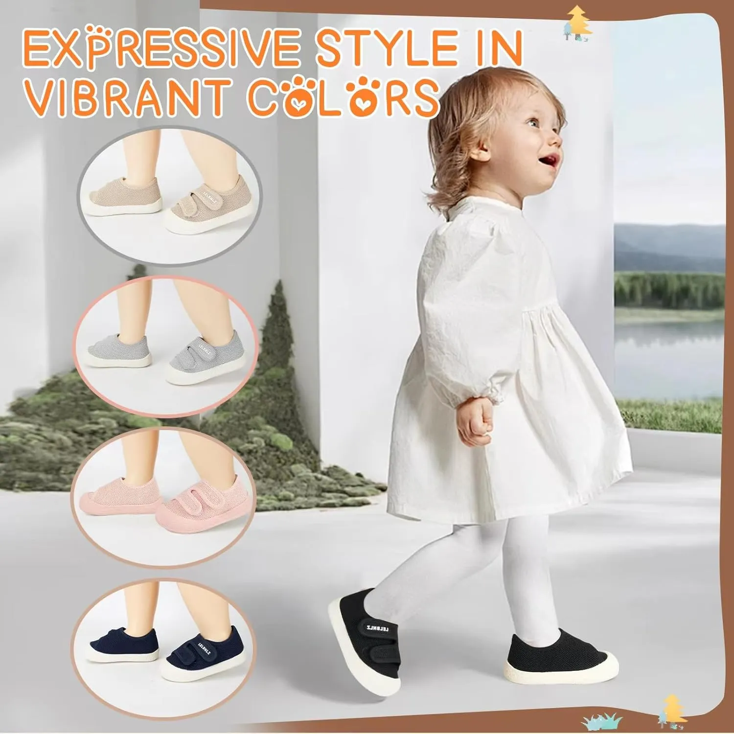 Baby Shoes Boys Girls First Walking Lightweight Non-Slip Toddler Sneakers Infant Tennis Shoes 6 9 12 18 20 24 Months