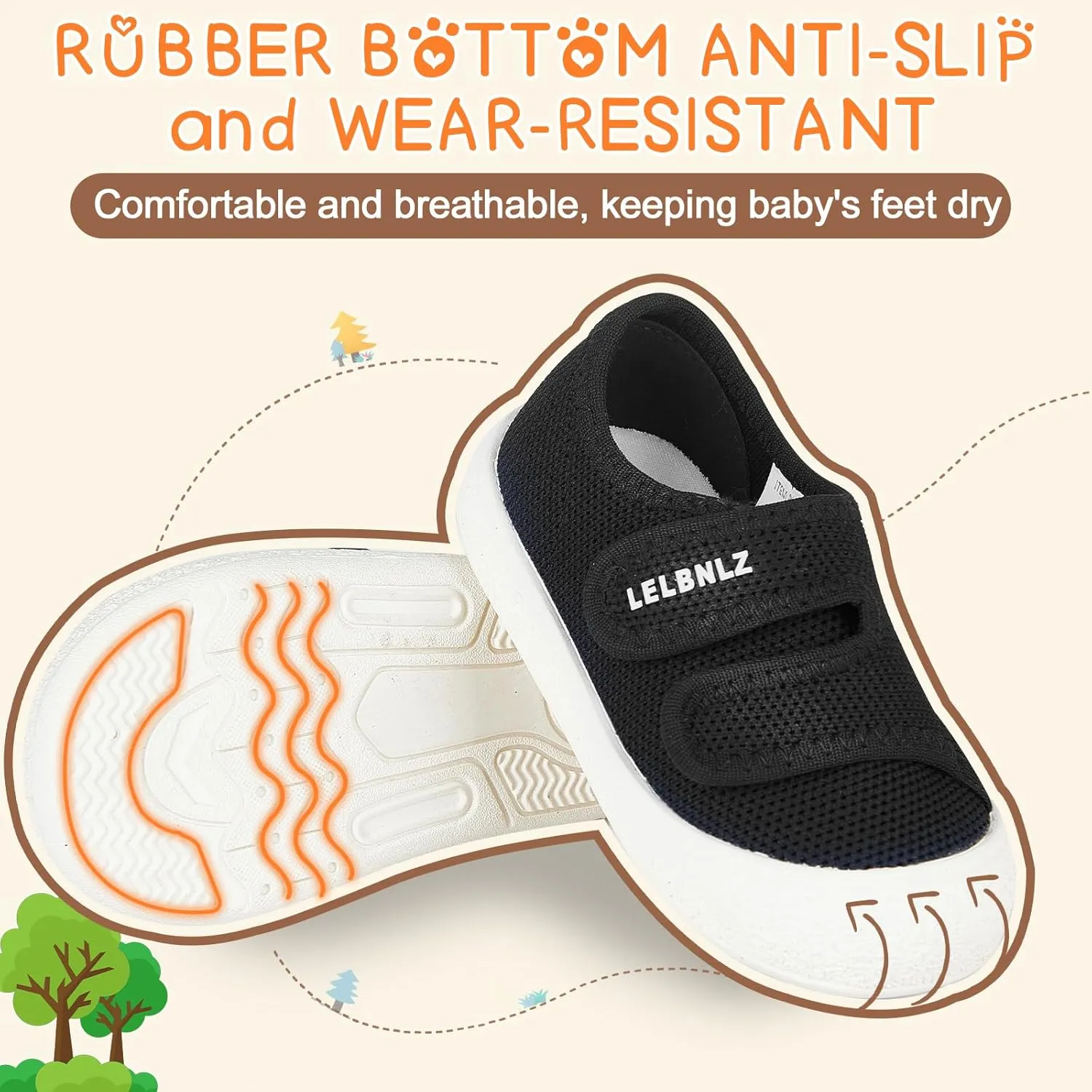 Baby Shoes Boys Girls First Walking Lightweight Non-Slip Toddler Sneakers Infant Tennis Shoes 6 9 12 18 20 24 Months
