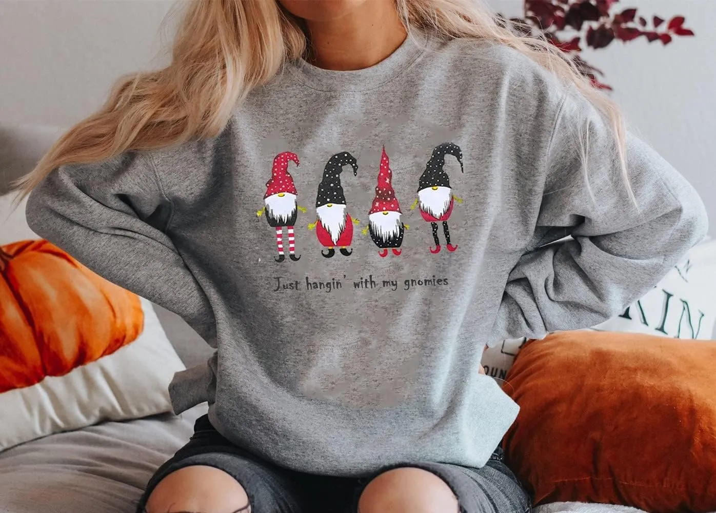 Barlver Women Christmas Fleece Sweaters Long Sleeve Fuzzy Sweatshirts Holiday Graphic Shirts