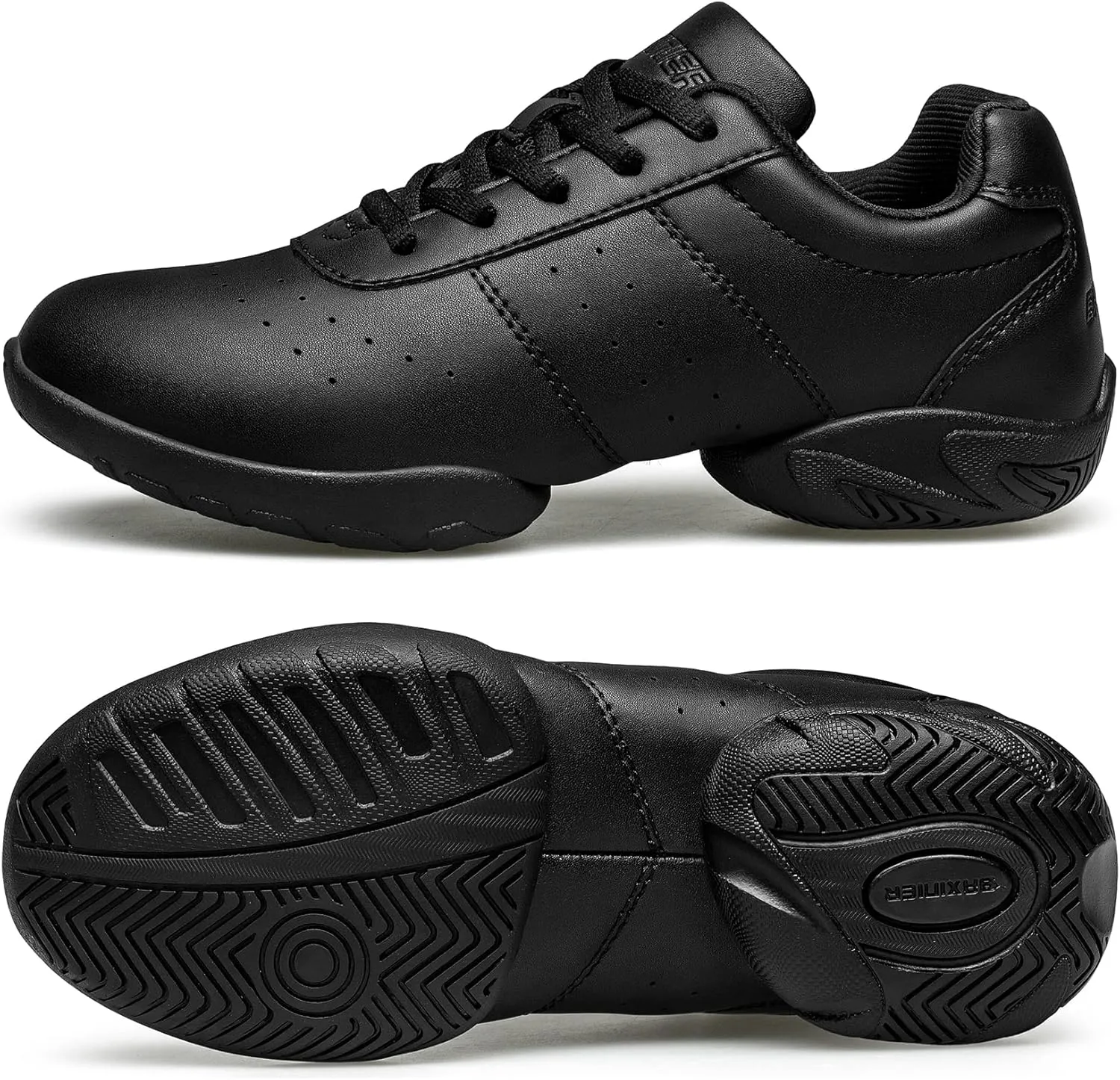 BAXINIER Girls White Cheerleading Dance Shoes Athletic Training Tennis Breathable Youth Competition Cheer Sneakers