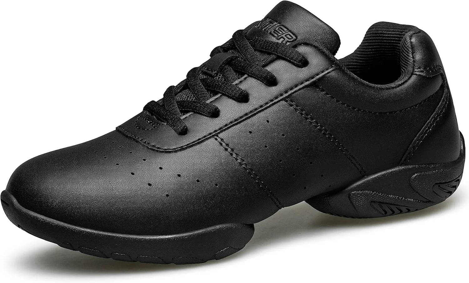 BAXINIER Girls White Cheerleading Dance Shoes Athletic Training Tennis Breathable Youth Competition Cheer Sneakers