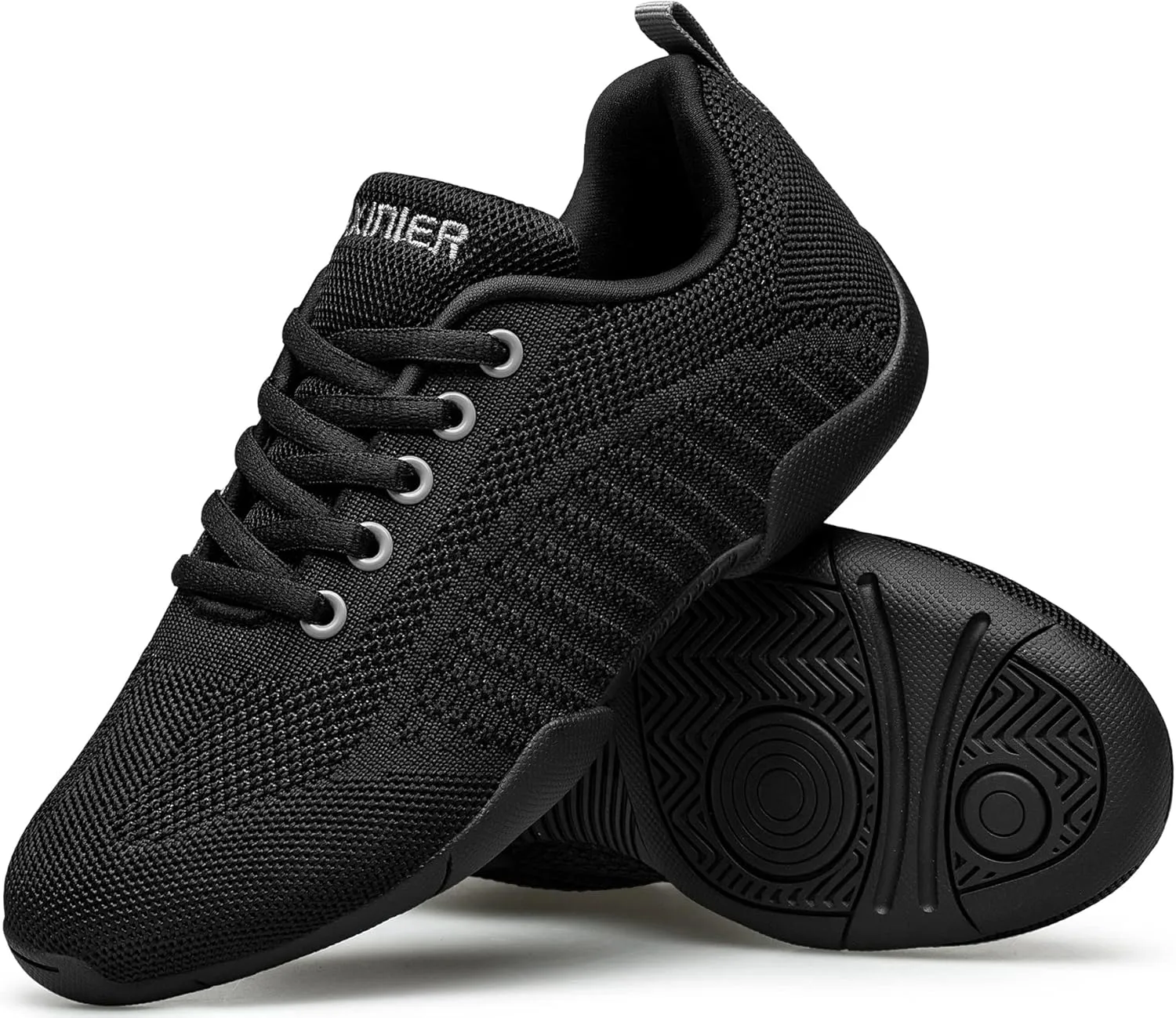 BAXINIER Girls White Cheerleading Shoes Breathable Youth Cheer Competition Sneakers Athletic Training Dance Tennis Walking Shoes