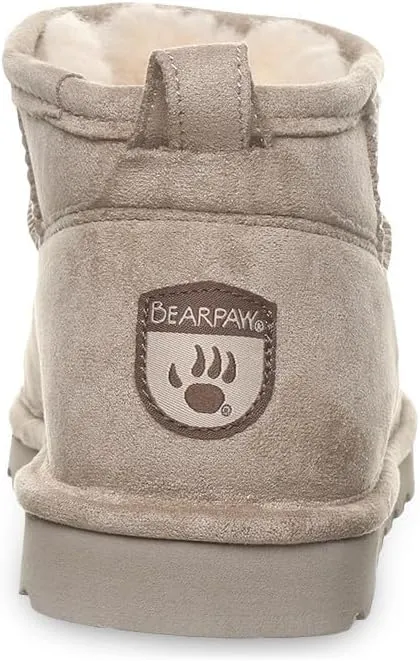 BEARPAW Women's Shorty Vegan Boot | Women's Ankle Boot | Women's Slip On Boot | Comfortable Winter Boot
