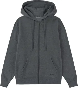 BETTERCHIC Women's Hooded Sweatshirt Casual Soft Brushed Fleece Hoody Drop Shoulder Full Zip Up Hoodie Size S-2XL