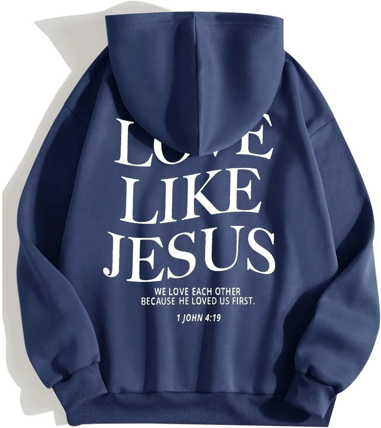 Bible Verse for Women Faith Over Fear Hoodie Fashion Shirt Christian Graphic Hoodies Pull Over Love Like Jesus Spirit
