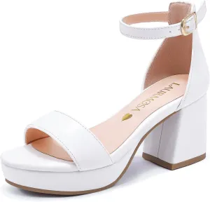 Big Girls High Heels Sandals Round Open Toe Kids Dress Shoes Pageant Flower Girl Shoes Wedding Party Ankle Strap Pumps for Little Big Kids