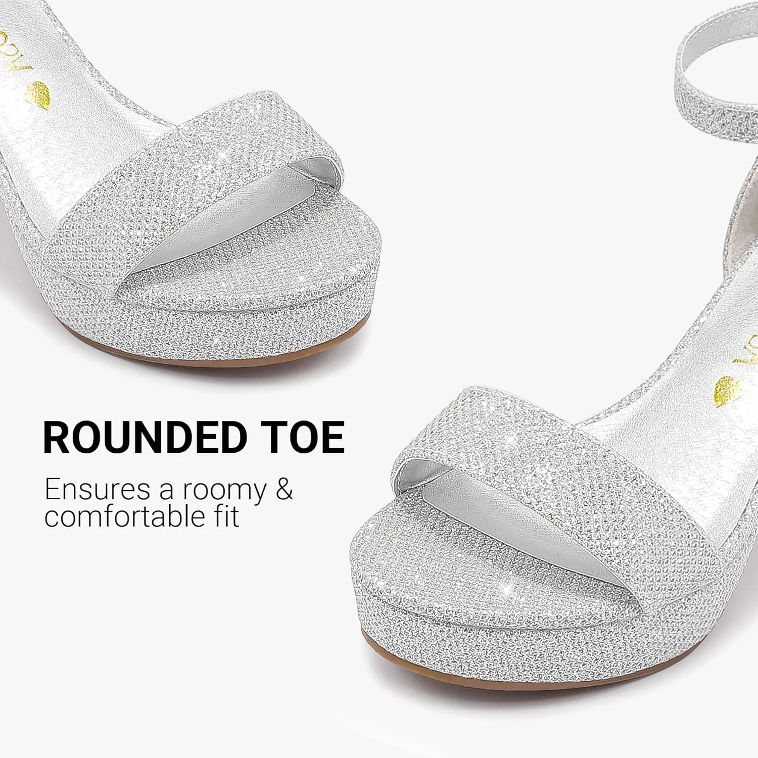 Big Girls High Heels Sandals Round Open Toe Kids Dress Shoes Pageant Flower Girl Shoes Wedding Party Ankle Strap Pumps for Little Big Kids