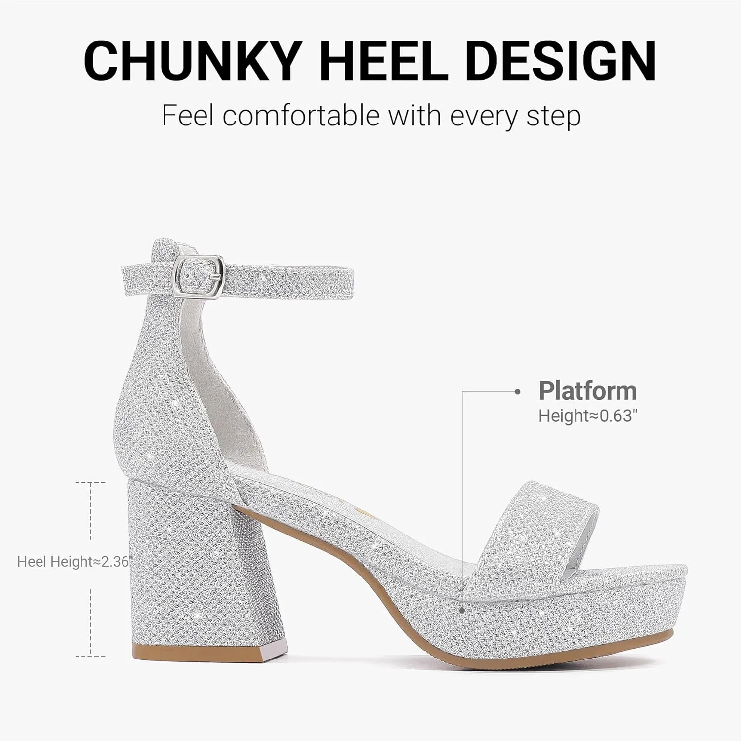 Big Girls High Heels Sandals Round Open Toe Kids Dress Shoes Pageant Flower Girl Shoes Wedding Party Ankle Strap Pumps for Little Big Kids