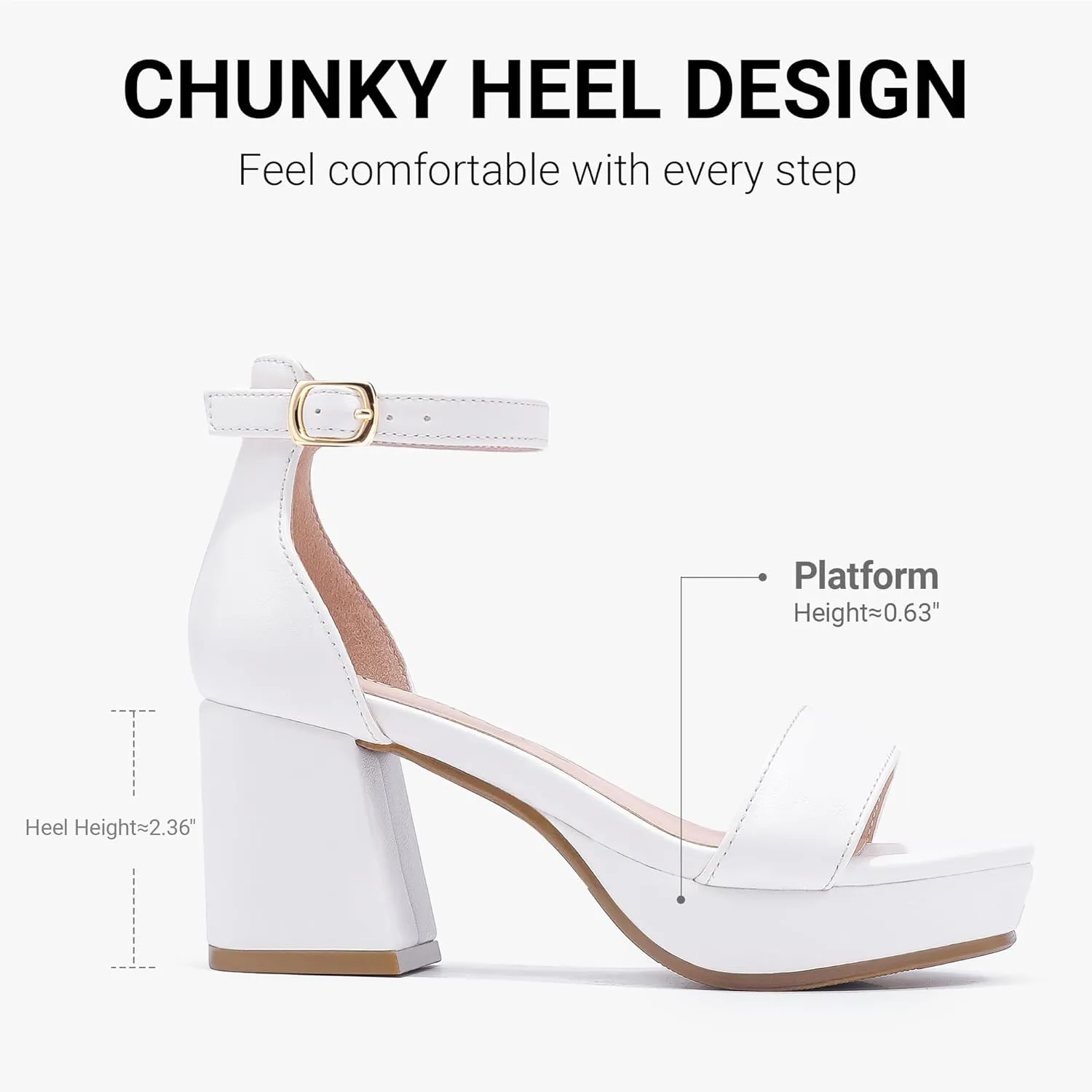 Big Girls High Heels Sandals Round Open Toe Kids Dress Shoes Pageant Flower Girl Shoes Wedding Party Ankle Strap Pumps for Little Big Kids