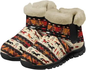 Binienty Snow Boots for Women Anti-Slip Fur Fleece Lined Ankle Boot Winter Boots Outdoor