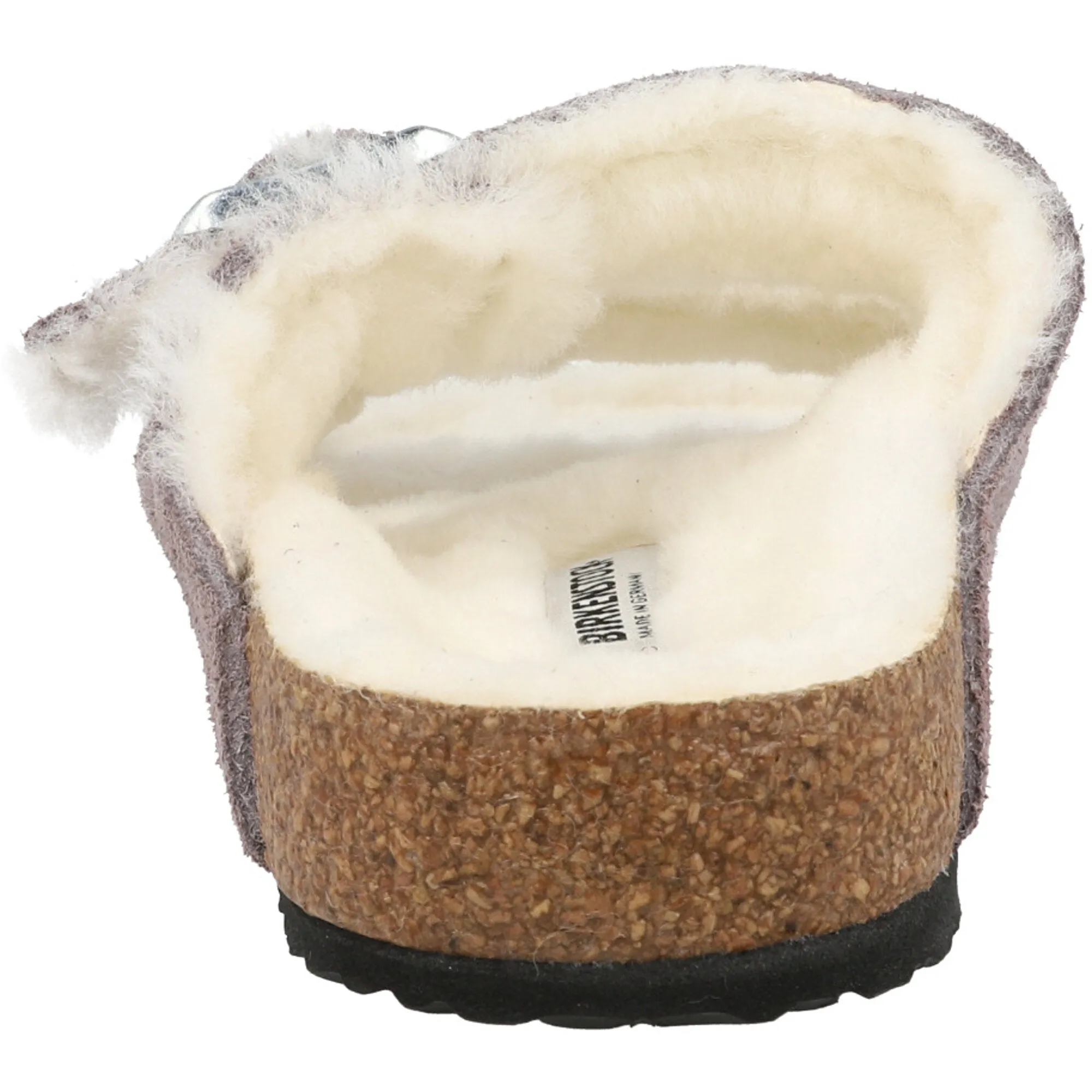 Birkenstock Arizona Shearling Kids Suede Sandals Faded Purple