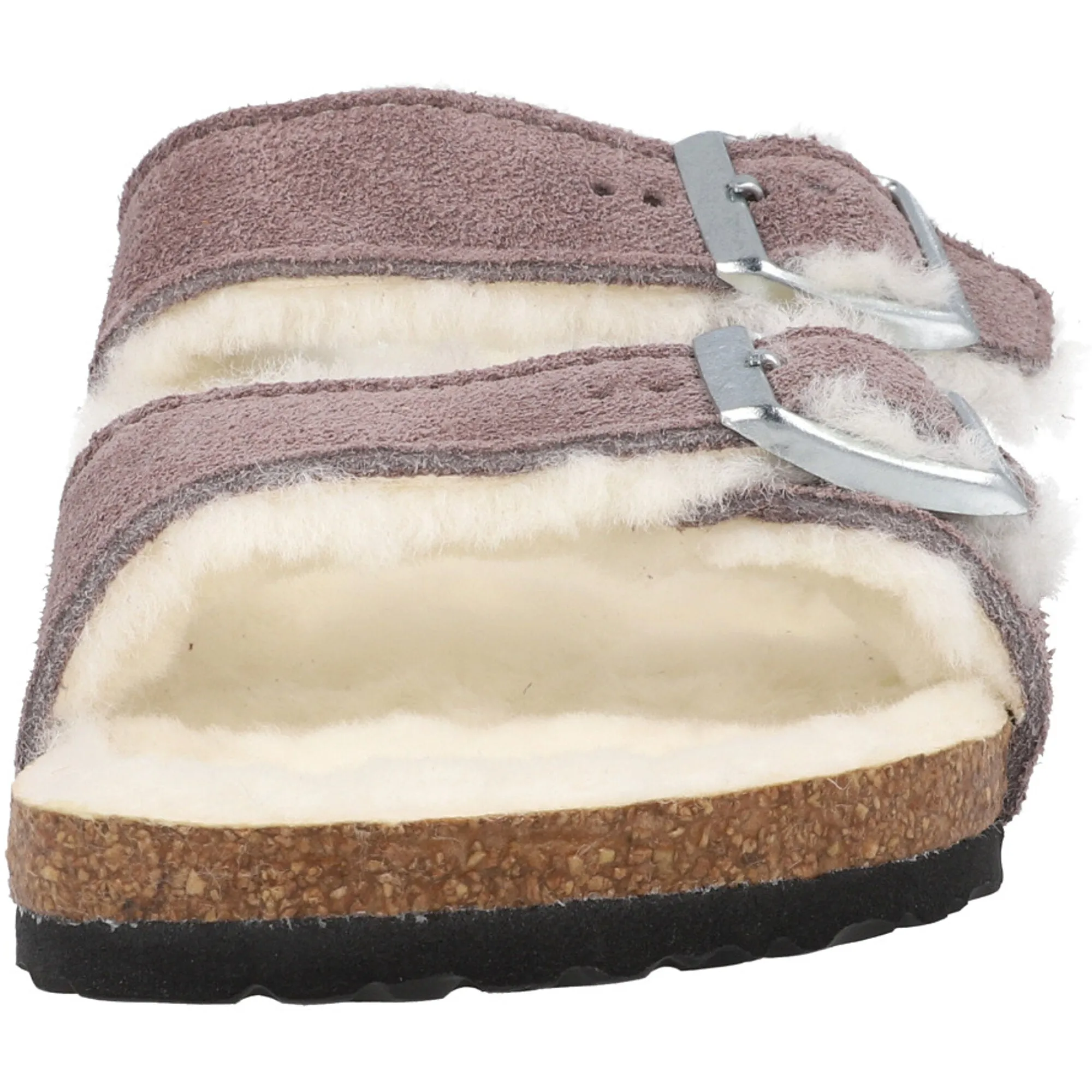 Birkenstock Arizona Shearling Kids Suede Sandals Faded Purple