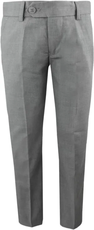 Black n Bianco Boys' First Class Slim Fit Trousers Dress Pants Gently Tapered Flat Front - Presented by Baby Muffin