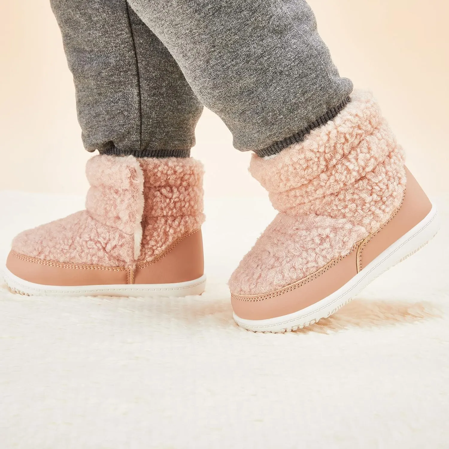 BMCiTYBM Baby Snow Boots Boys Girls Winter Warm Shoes Lightweight Outdoor Shoes for Infant Toddler 6 9 12 18 24 Months