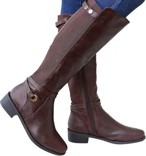 Boots for Women,Over The Knee Boots Combat Style Hiking Boots Motorcycle Boots Classic Lace Up Low Heel Shoes Retro Shoes