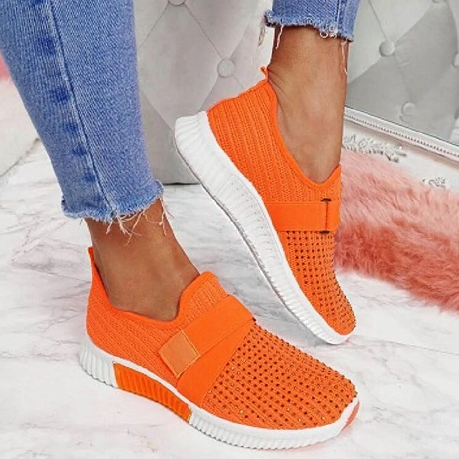 Bowling Shoes Women 9 Wide Slip Resistant Nurse Shoes for Women All White Running Shoes Women Sneakers for Womens Tenis De Mujer para Pies Con Juanetes OrtopéDicos