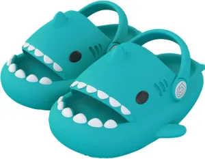 Boys Girl Cloud Shark Slides Non-Slip Novelty Open Toe Sandals Extremely Comfy Cushioned Thick Sole Indoor & Outdoor Cute Cartoon Shower Slippers