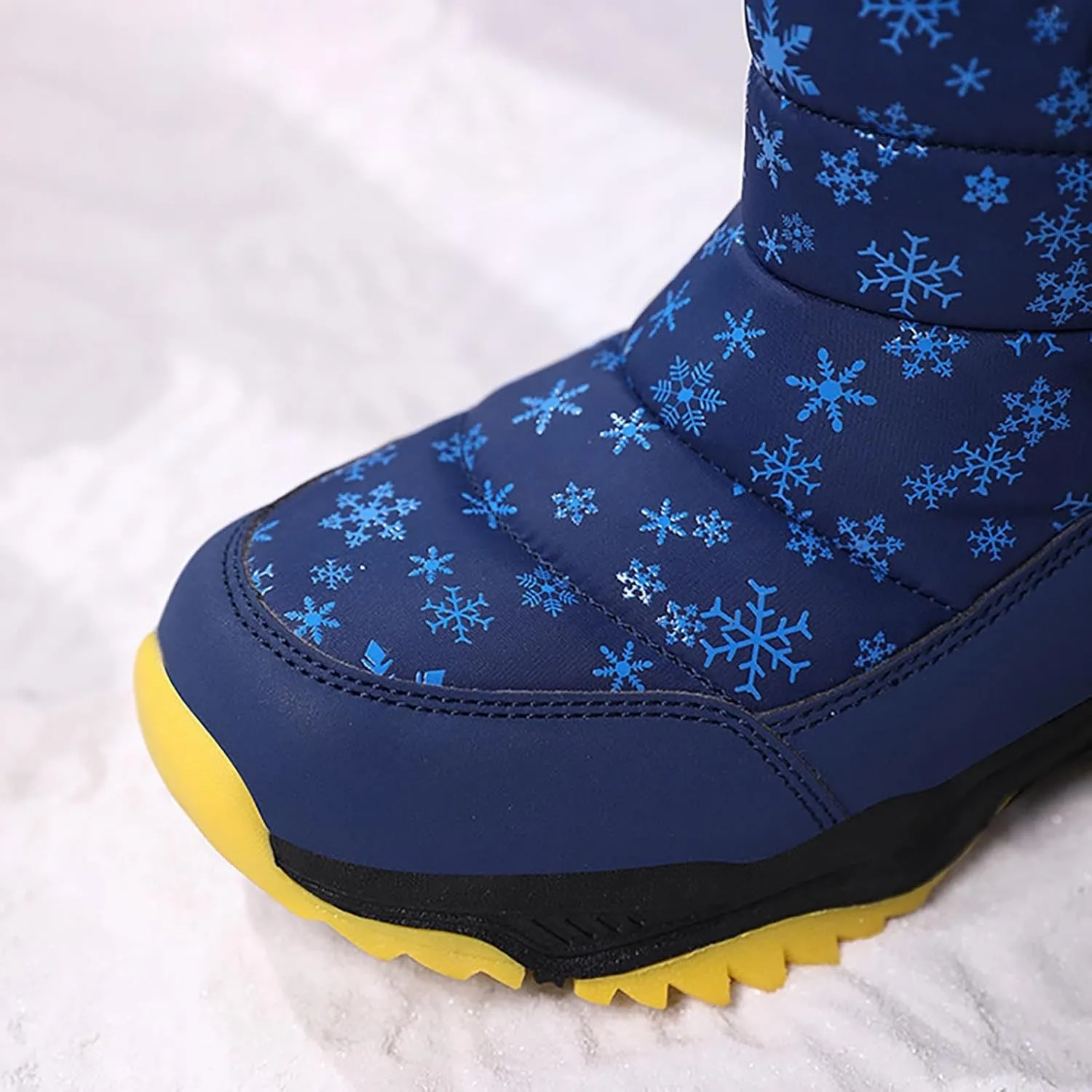 Boys Girls Wnter Snow Boots F𝐮lly F𝐮r Lined Warm Outdoor Hiking Shoes 𝐖aterproof Anti-Slip Kids Toddlers Snow Boots