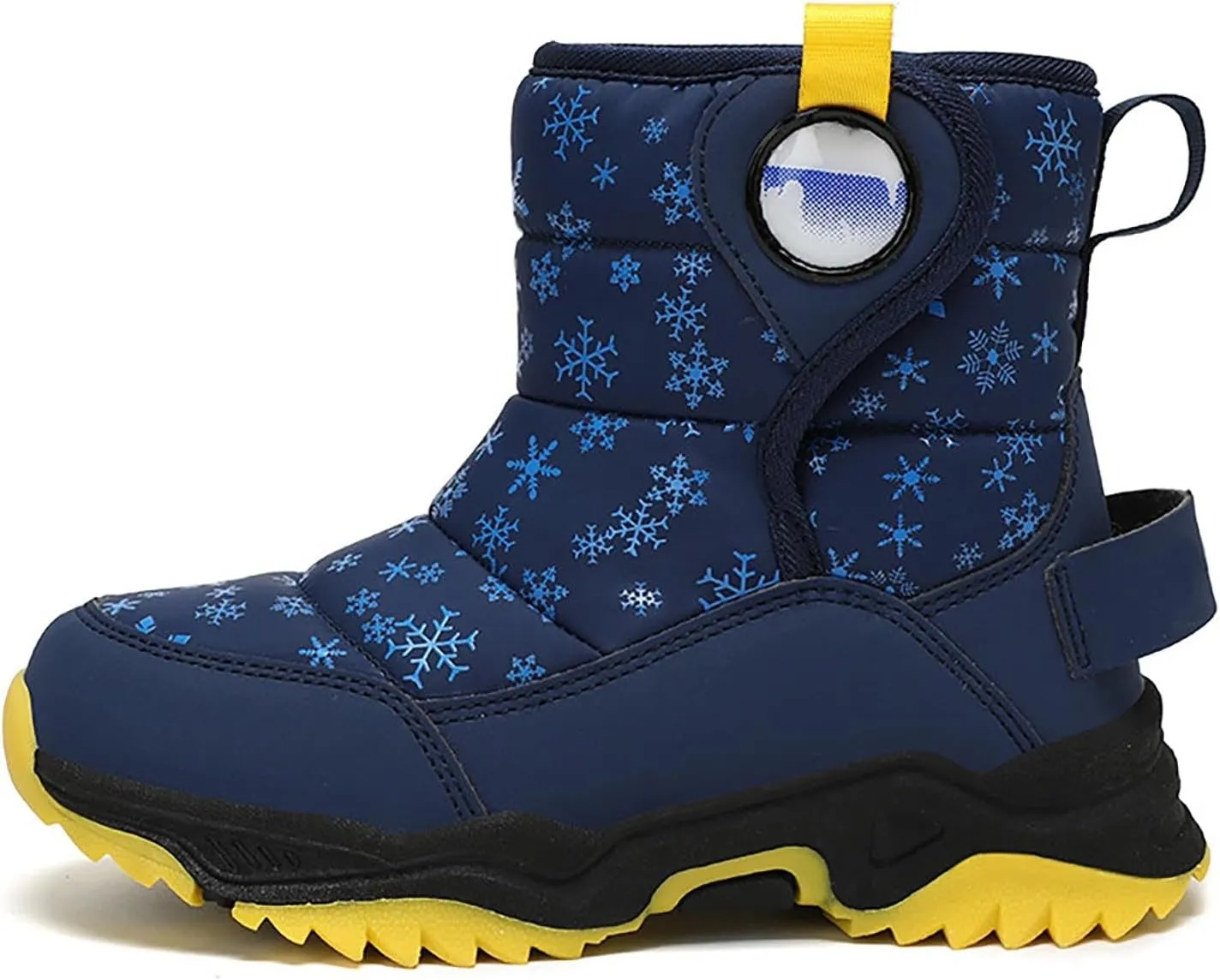 Boys Girls Wnter Snow Boots F𝐮lly F𝐮r Lined Warm Outdoor Hiking Shoes 𝐖aterproof Anti-Slip Kids Toddlers Snow Boots
