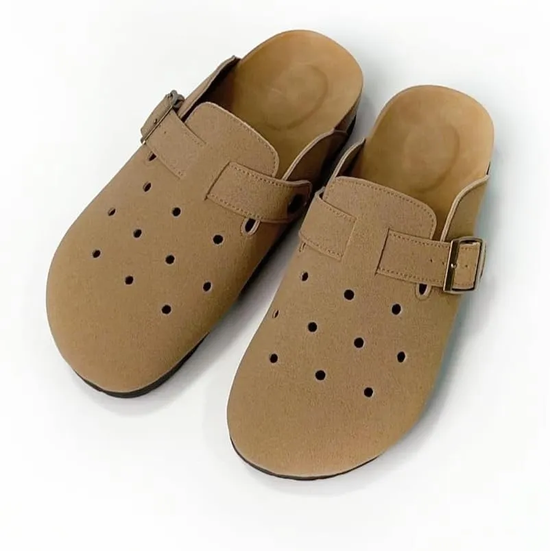 Breathable Women’s Clogs Ventilated Hollow Design Mules with Soft Cork Footbed and Arch Support