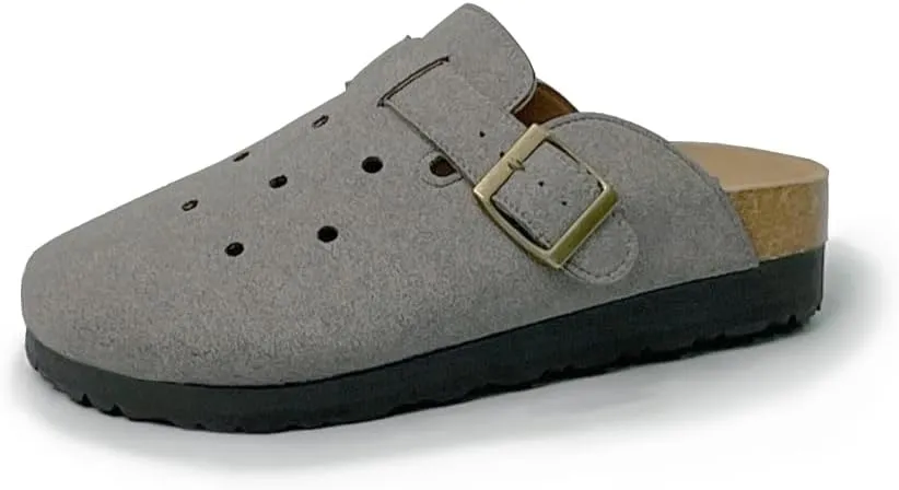 Breathable Women’s Clogs Ventilated Hollow Design Mules with Soft Cork Footbed and Arch Support