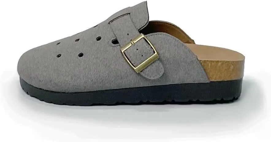Breathable Women’s Clogs Ventilated Hollow Design Mules with Soft Cork Footbed and Arch Support