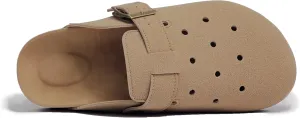 Breathable Women’s Clogs Ventilated Hollow Design Mules with Soft Cork Footbed and Arch Support