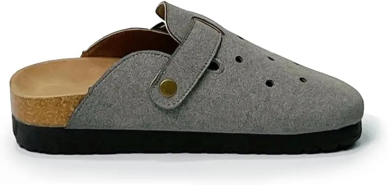 Breathable Women’s Clogs Ventilated Hollow Design Mules with Soft Cork Footbed and Arch Support