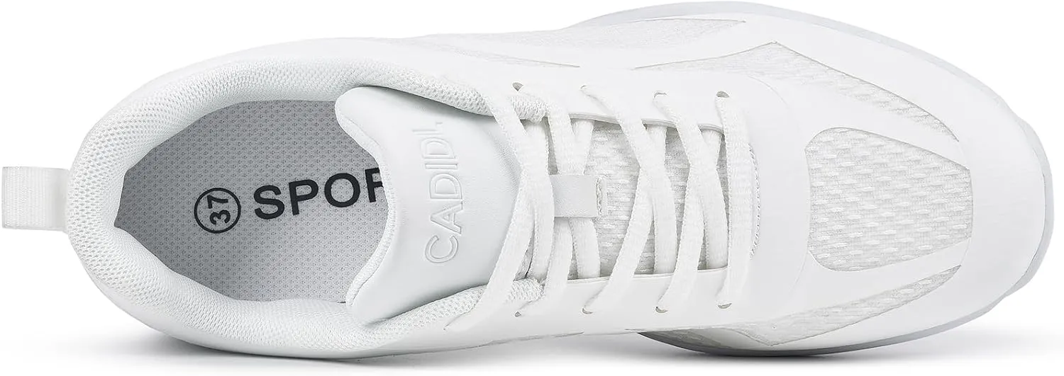 CADIDL Cheer Shoes for Women White Cheerleading Athletic Dance Shoes Girls Flats Tennis Walking Sneakers