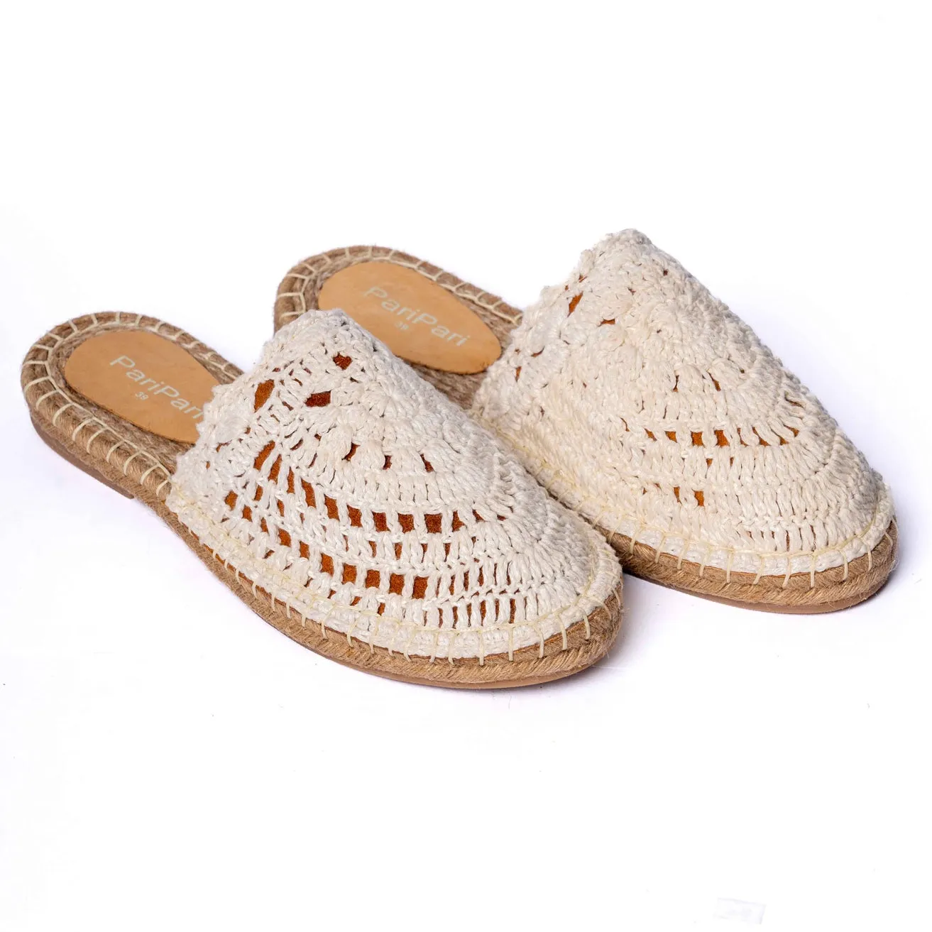 Camellias Crochet Espadrilles Flats