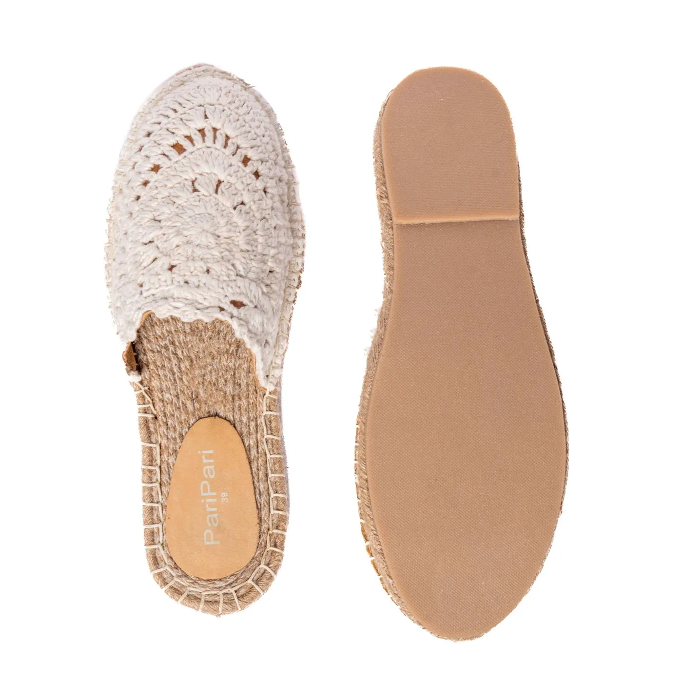 Camellias Crochet Espadrilles Flats